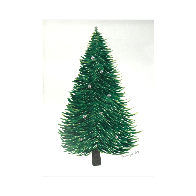 Handmade Christmas Tree Card Box