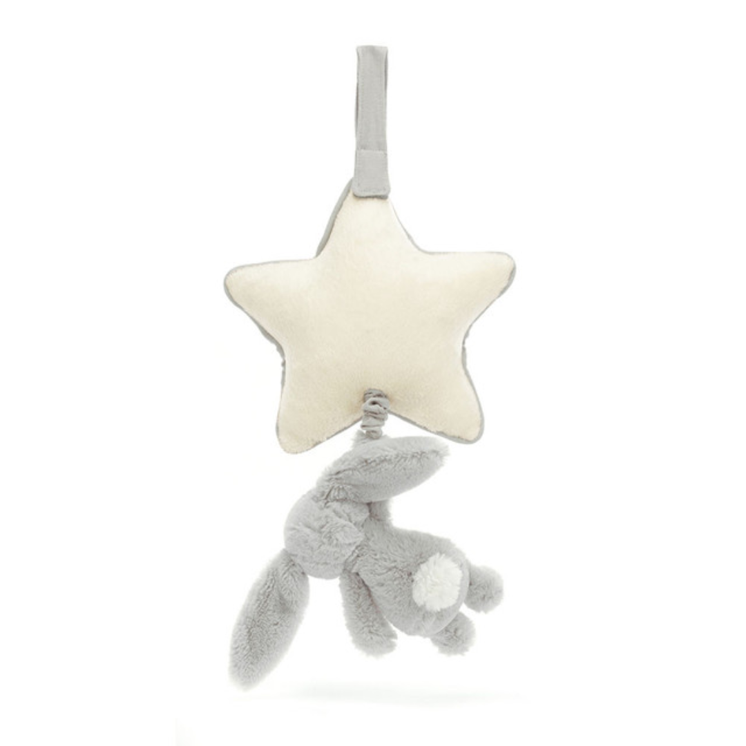 La comédie musicale Jellycat Bashful Grey Bunny