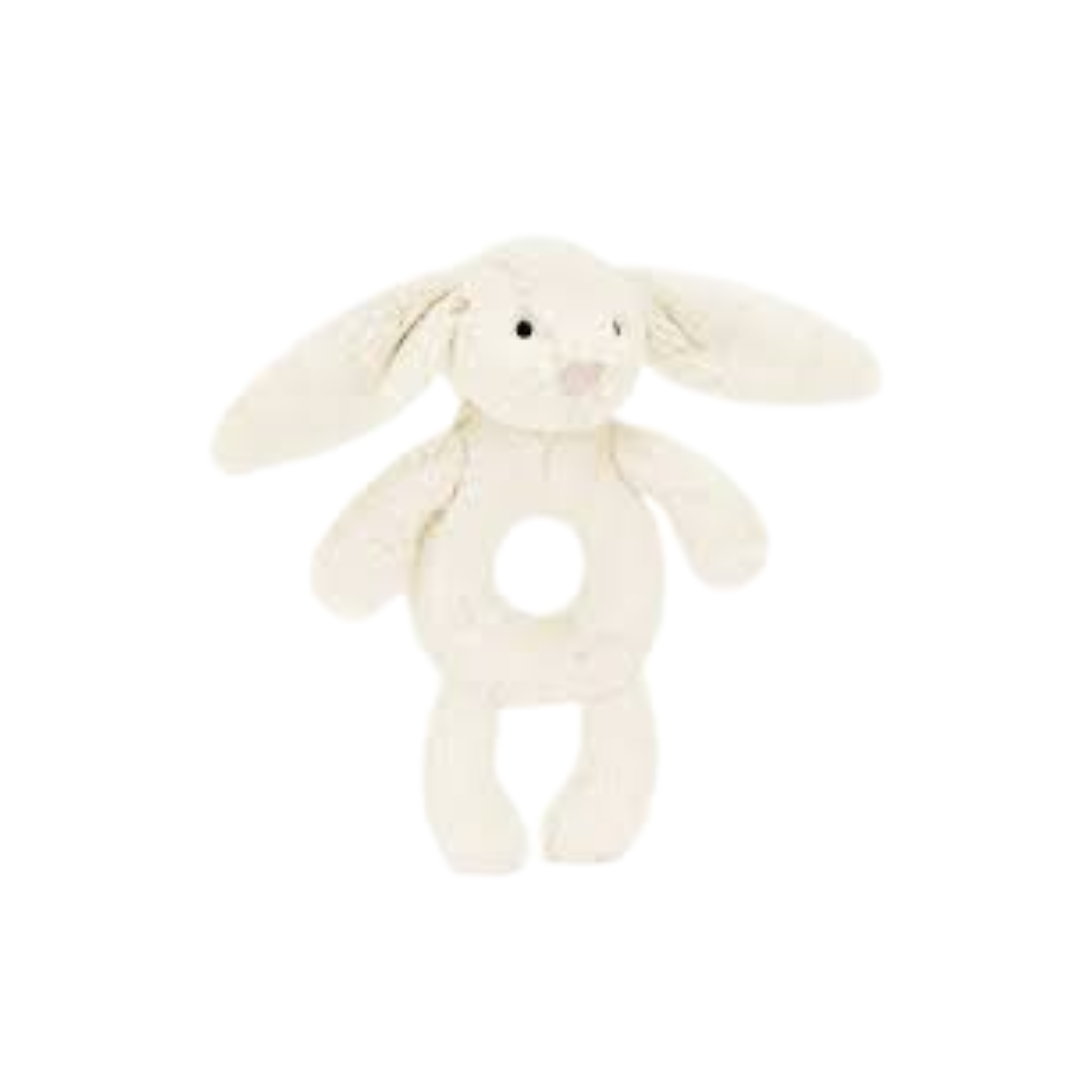 Jellycat Cream Bashful Bunny Ring Rattle