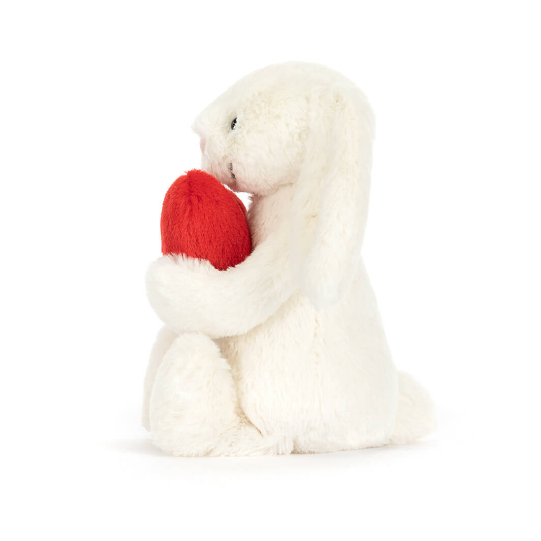 Jellycat Bashful Little Bunny With Red Love Heart