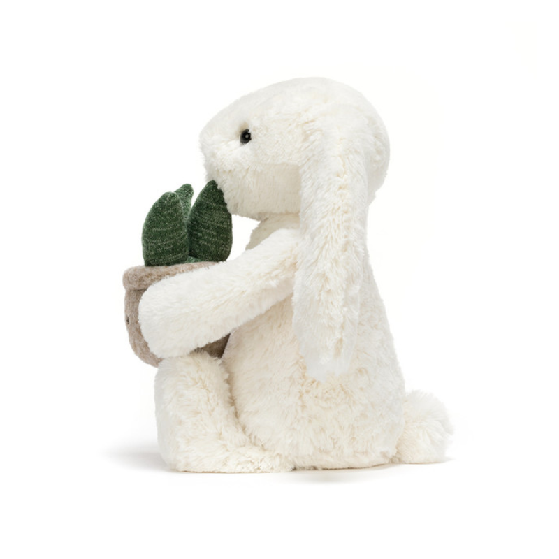 Jellycat Cream Bunny with Plant