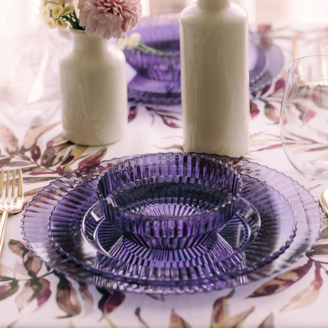 Set of 10 Amethyst Bowls