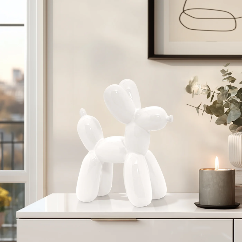 White Balloon Dog Sculpture