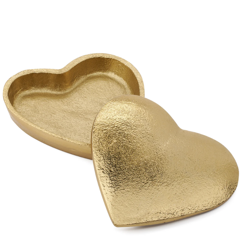 Gold Heart Keepsake Box