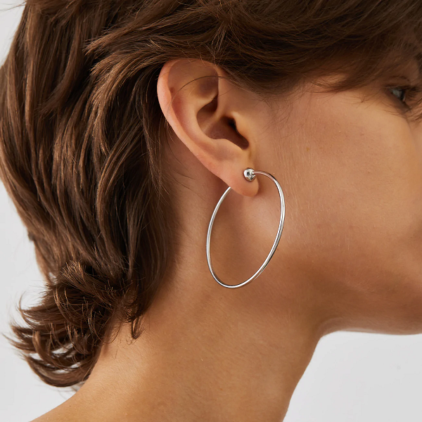 Jenny Bird Medium Silver Icon Hoops
