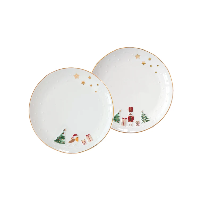 Let Is Snow Set of 2 Plates