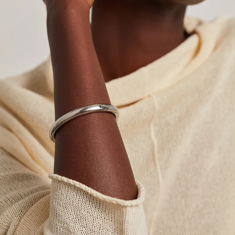 Jenny Bird Gia Large Silver Bangle