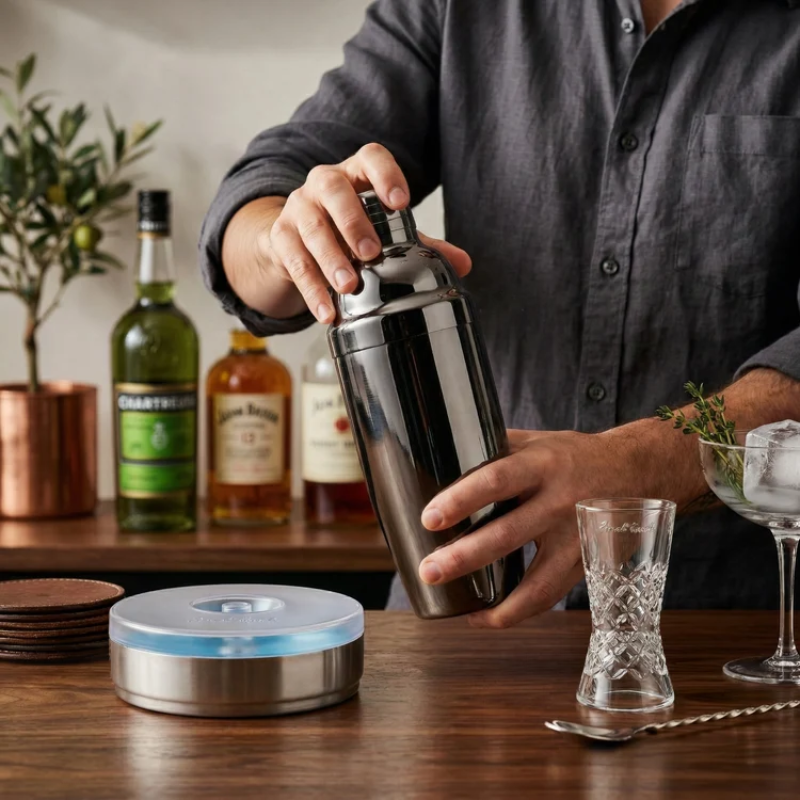 Black Chrome Cocktail Shaker