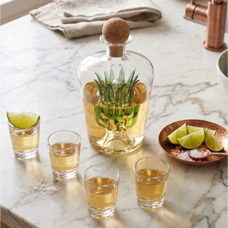 Tequila Decanter with Cork Stopper