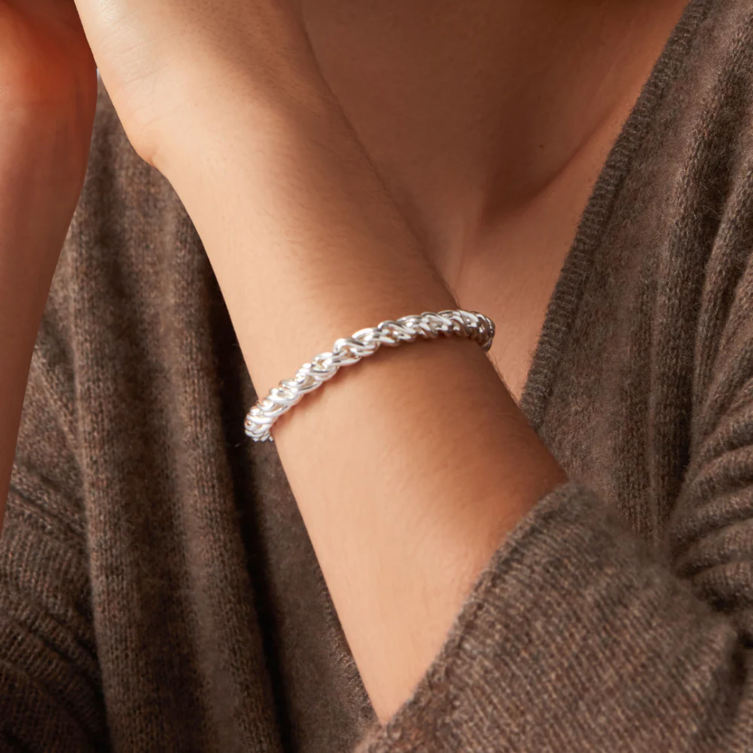 Jenny Bird Rizzo Silver Large Bracelet
