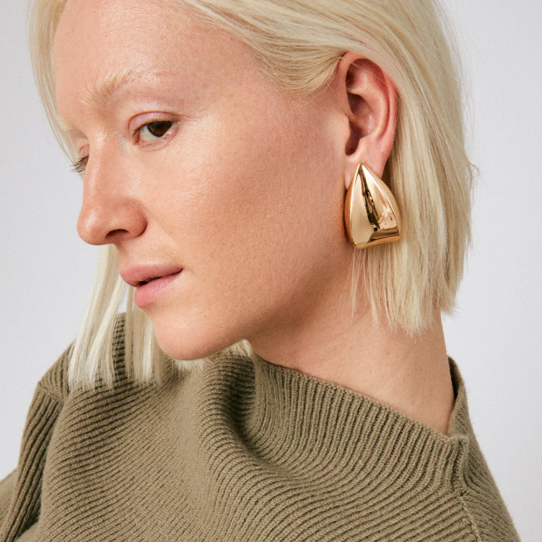 Jenny Bird Margaux Puffs Gold Earrings