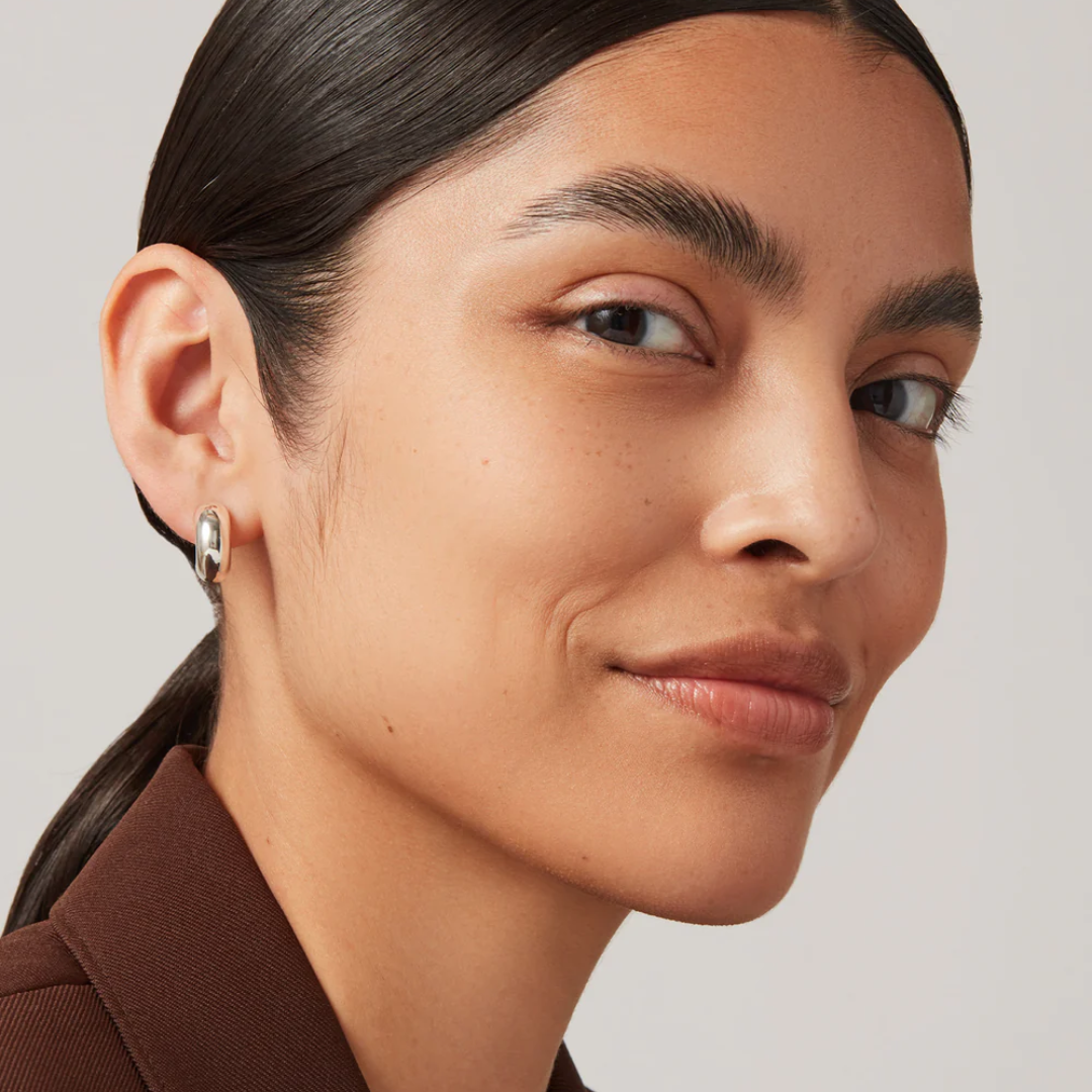 Jenny Bird Tome Small Silver Hoop Earrings