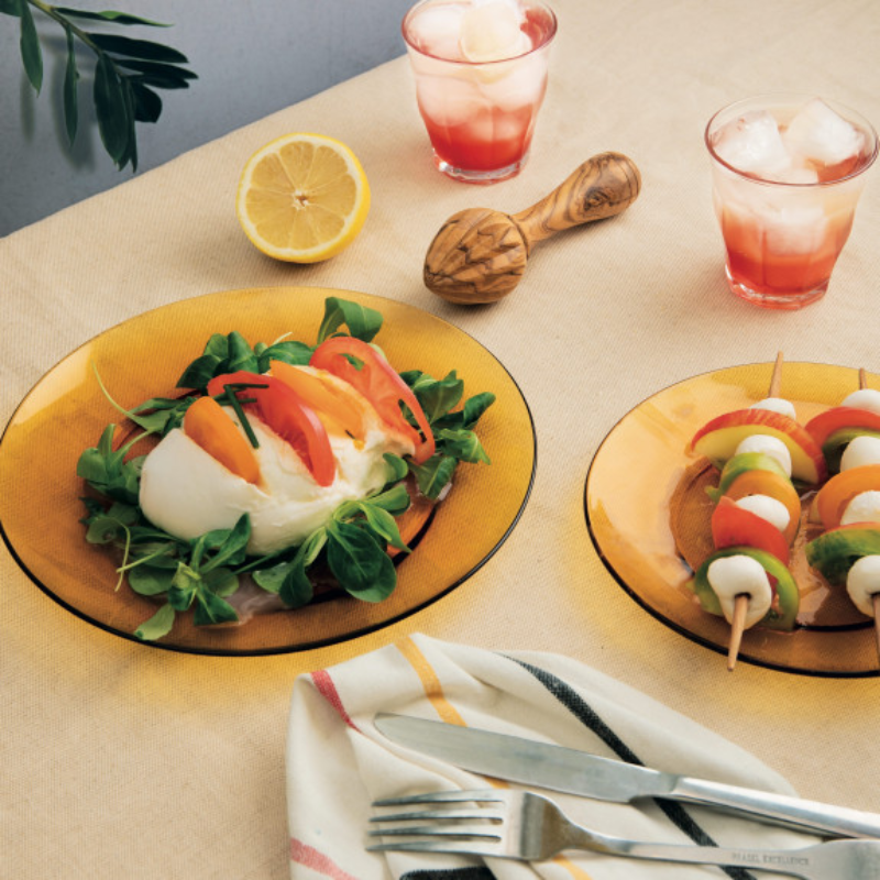 Amber Glass Dinner Plate