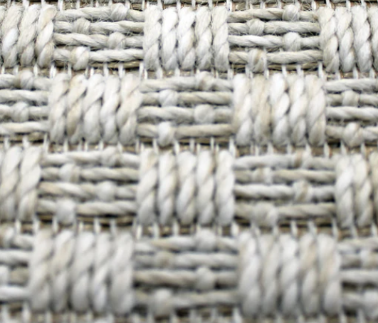 White Basketweave 4x6 Rug