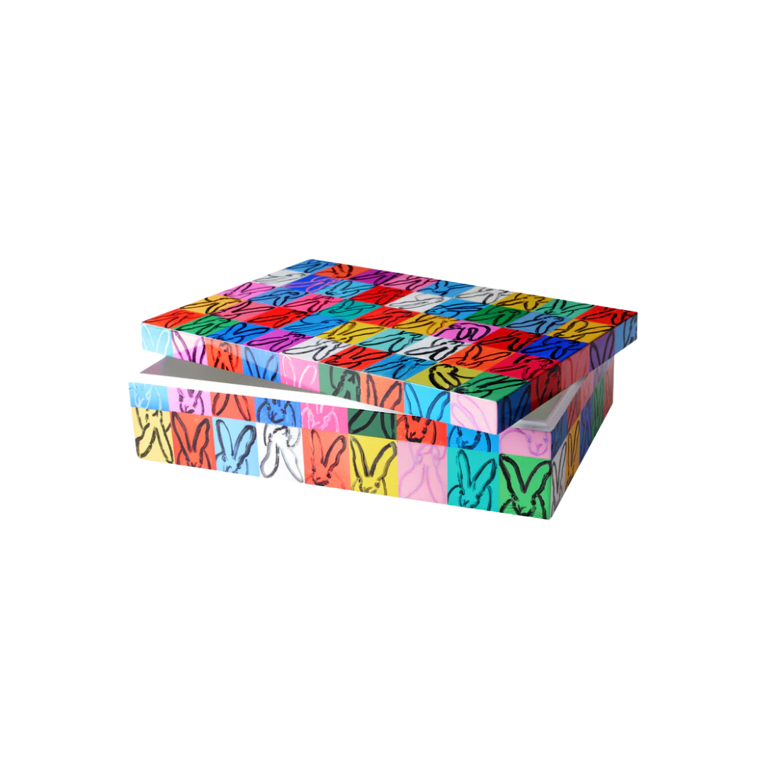 Hunt Slonem Rabbit Rabbit Lacquer Box