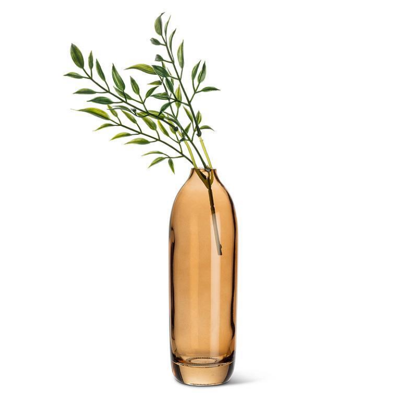 Tall Amber Bud Vase