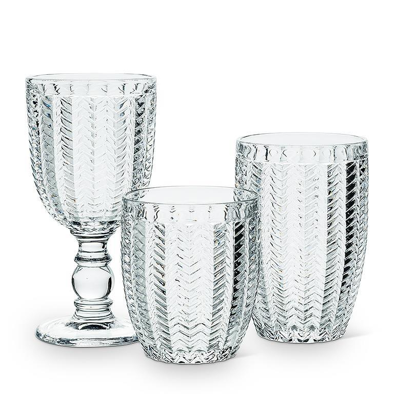 Herringbone Highball Glass