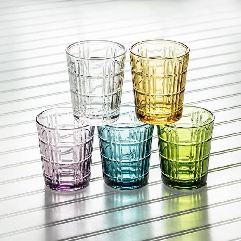 Amber Panel Facet Tumbler