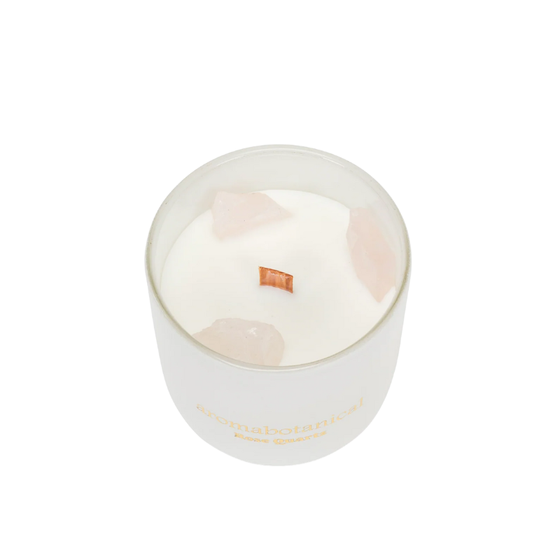 Aromabotanical Small Rose Quartz Candle