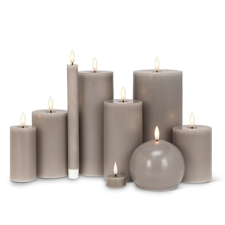 Grey Flameless LED Ball Candle