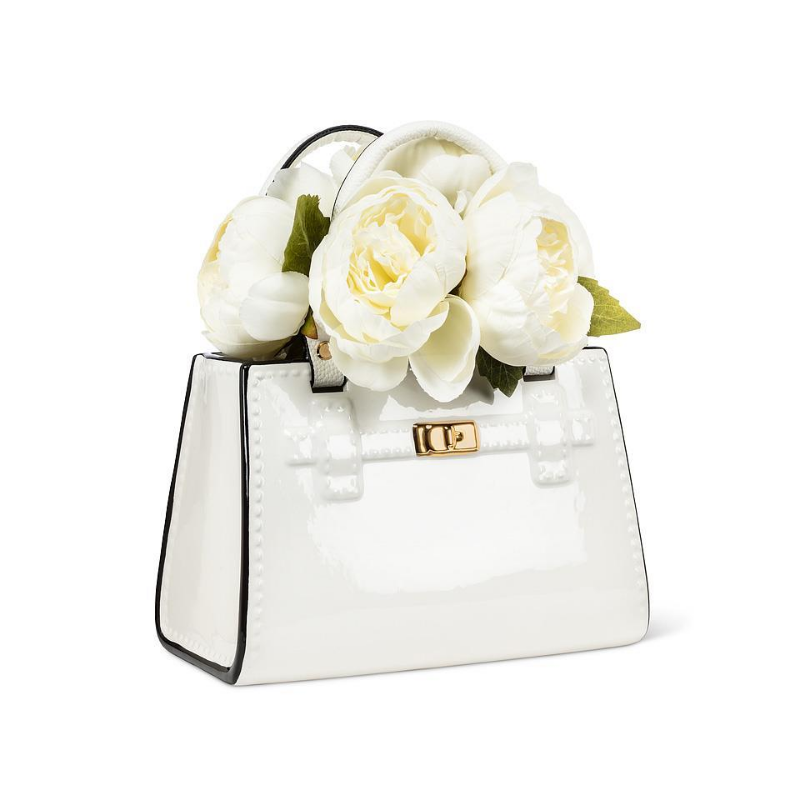 White Handbag Vase