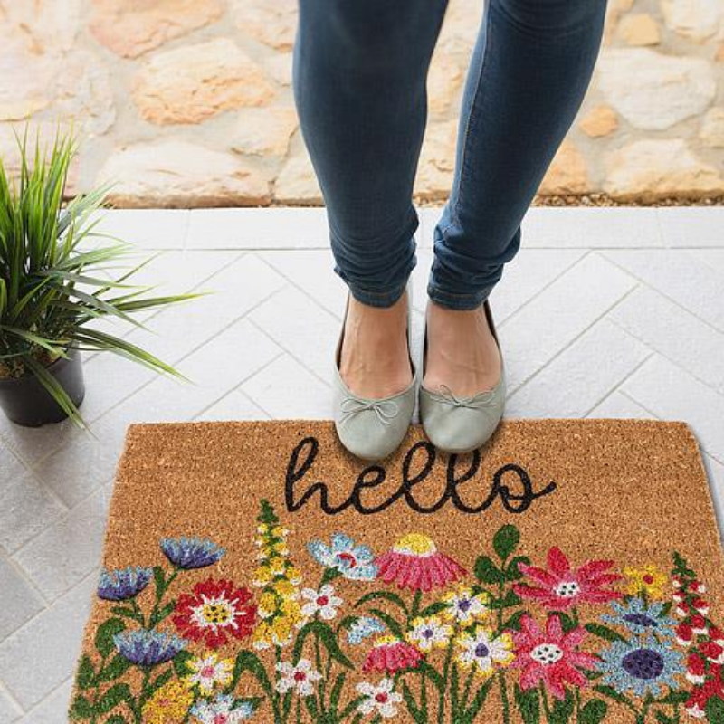 Floral Hello Doormat