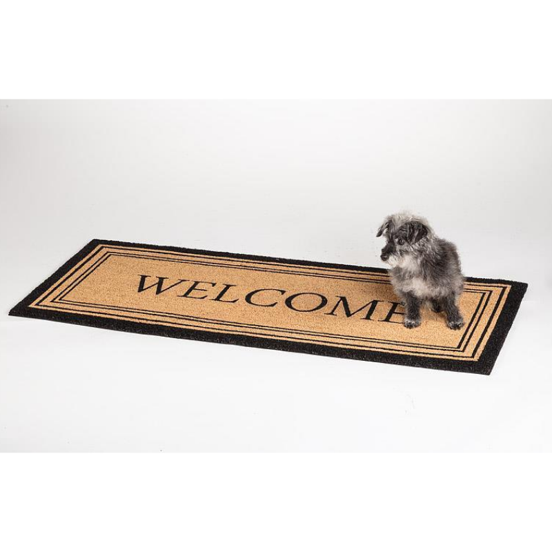 Long Welcome Doormat with Border