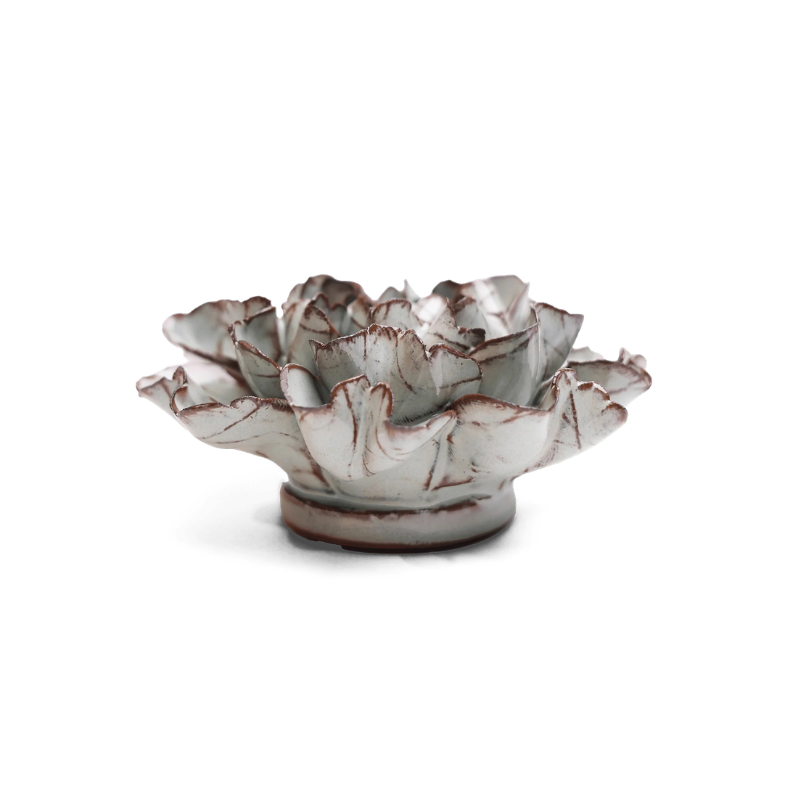 Chocolate Mint Echo Lisianthus Ceramic Flower