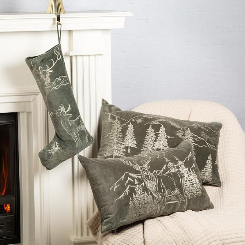 Deer & Forest Pillow