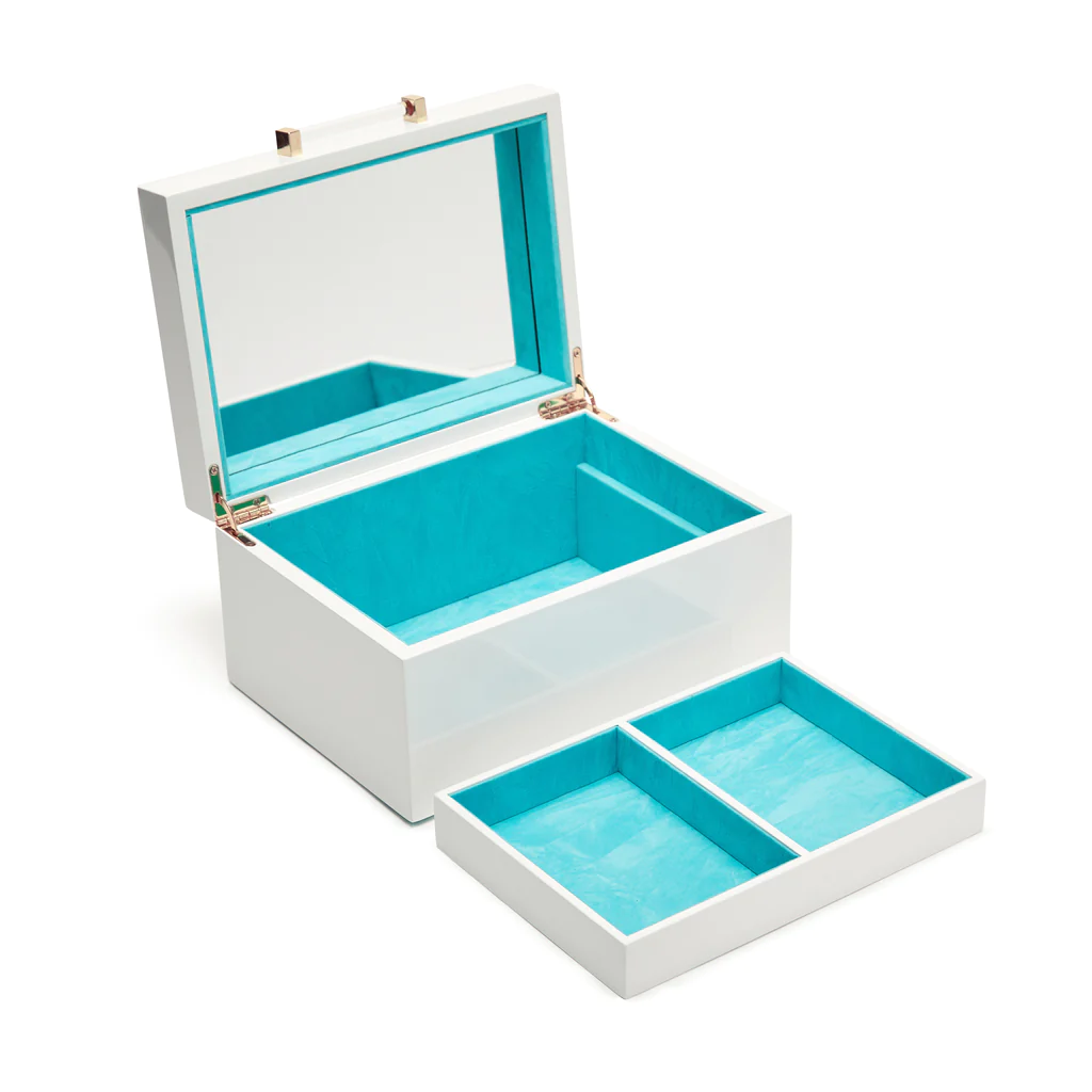 Chloe Small White Jewelry Box