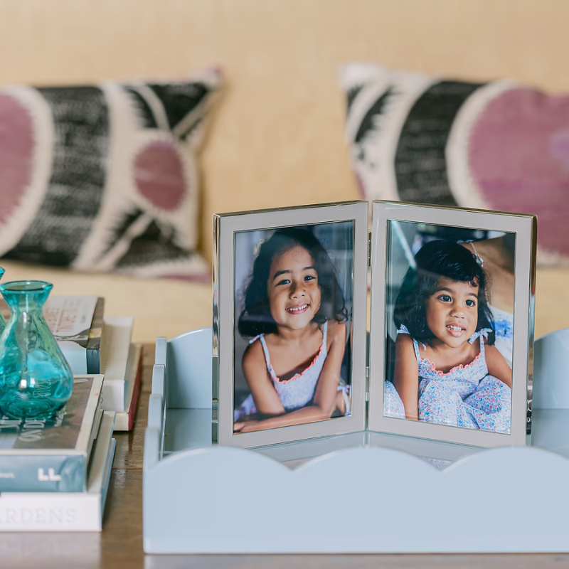 Addison Ross Chiffon 5 x 7 Enamel Double Frame