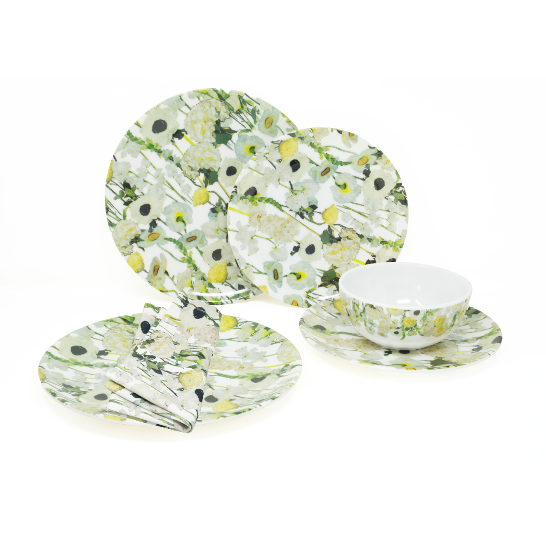 Elizabeth Sutton Floral Garden Set of 4 Salad Plates