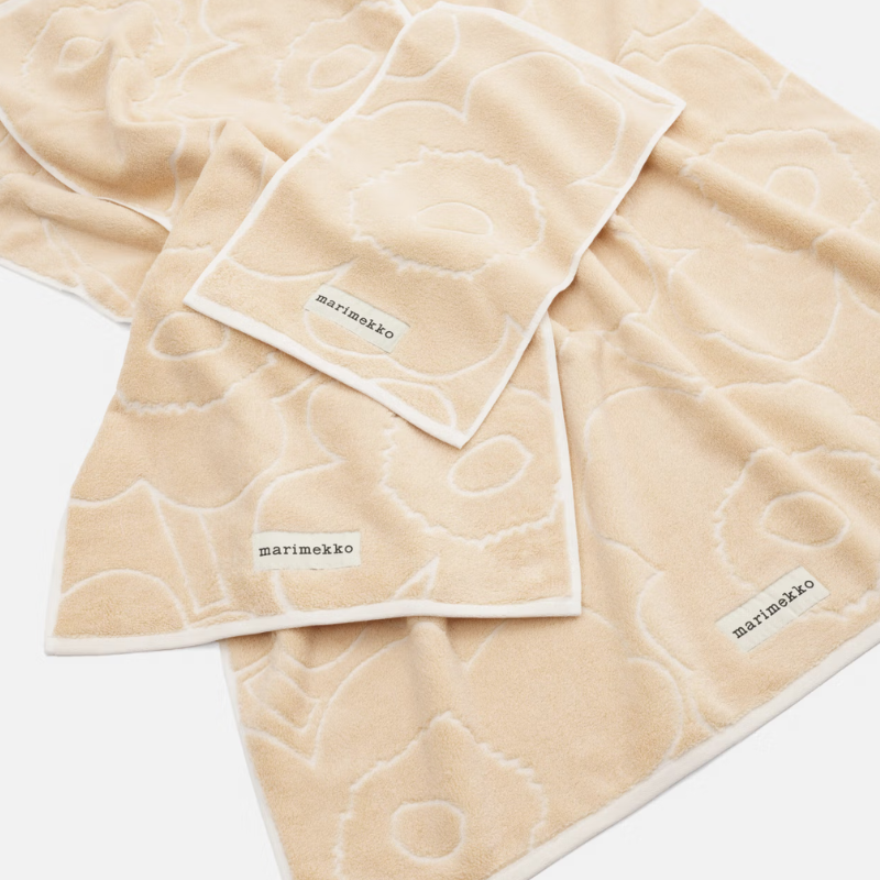 Marimekko White Piirto Unikko Hand Towel