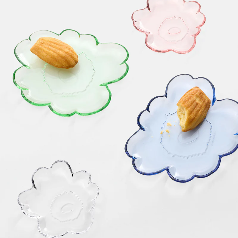 Marimekko Clear Unikko Glass Plate - Boutique Marie Dumas