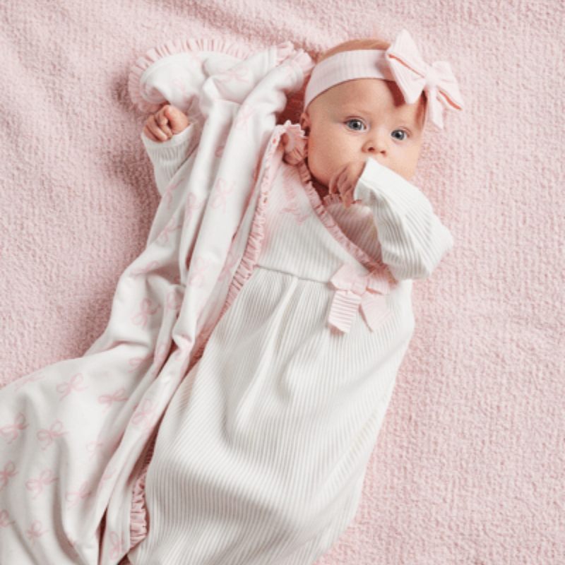 Pink Bows Arrival Blanket