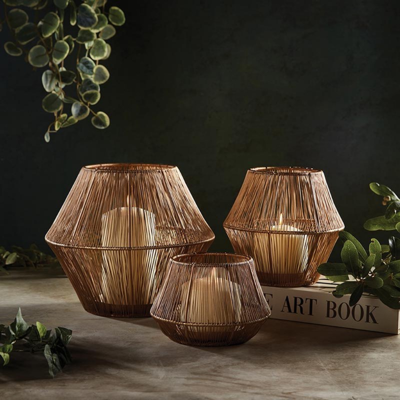 Large Golden Wire Candleholder