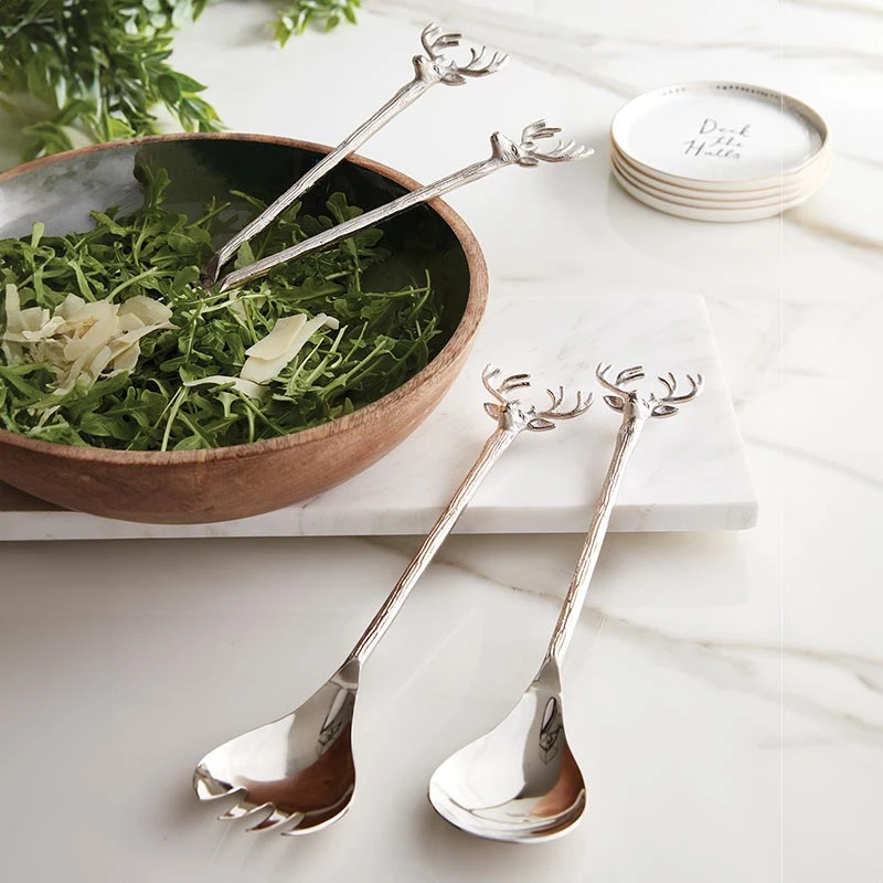 Silver Stag Salad Servers