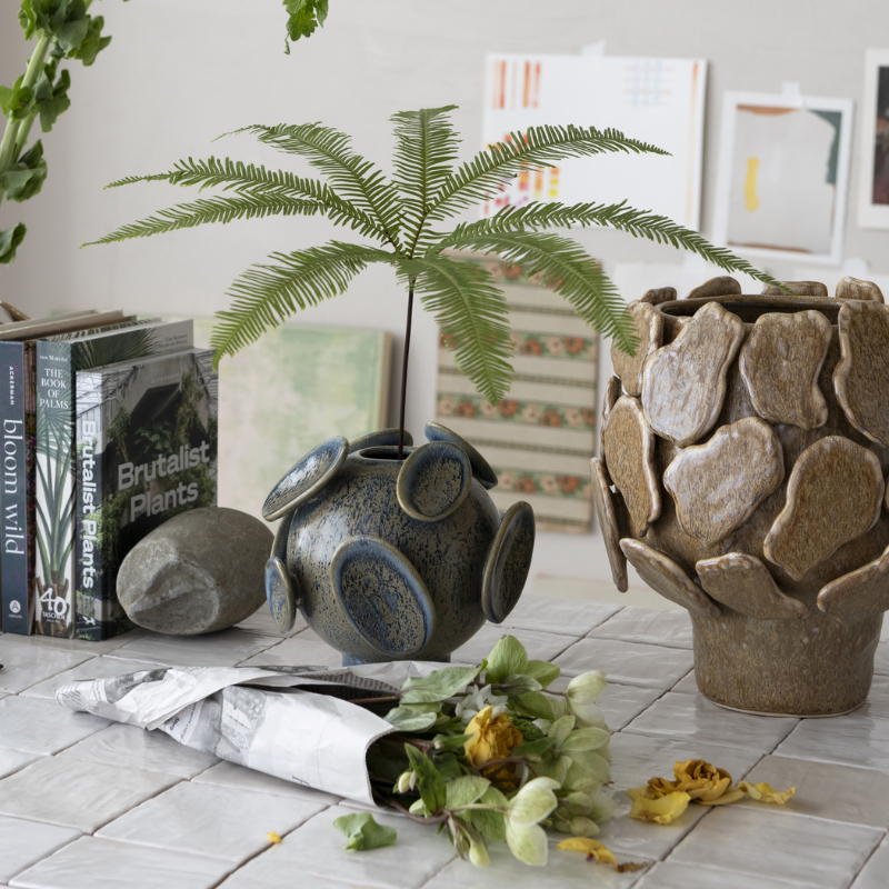 Stoneware Footed Planter