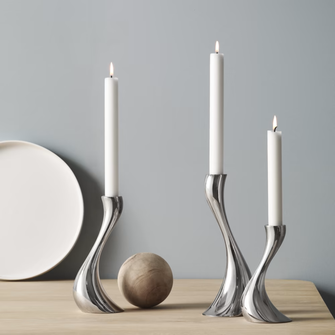 Georg Jensen Cobra Candle Holder Set of 3