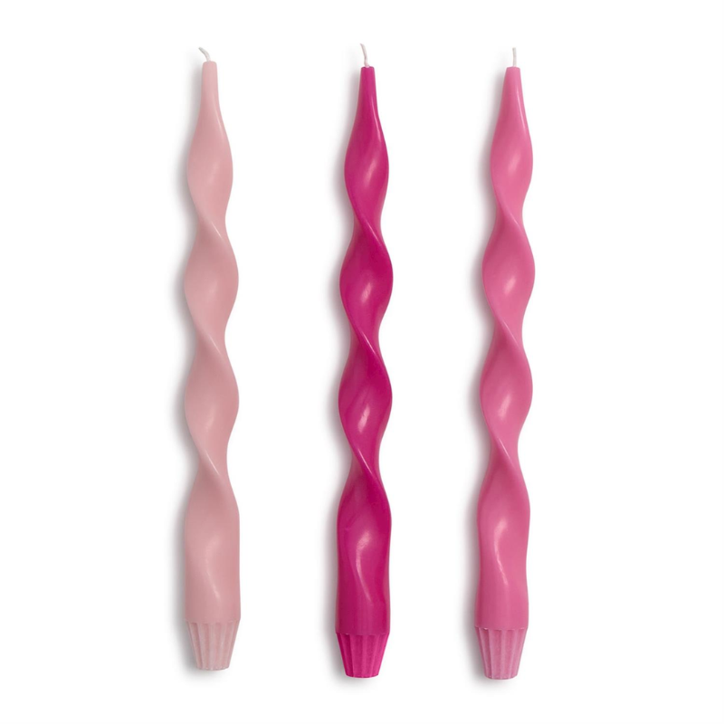 Pink Hue Twist Candles