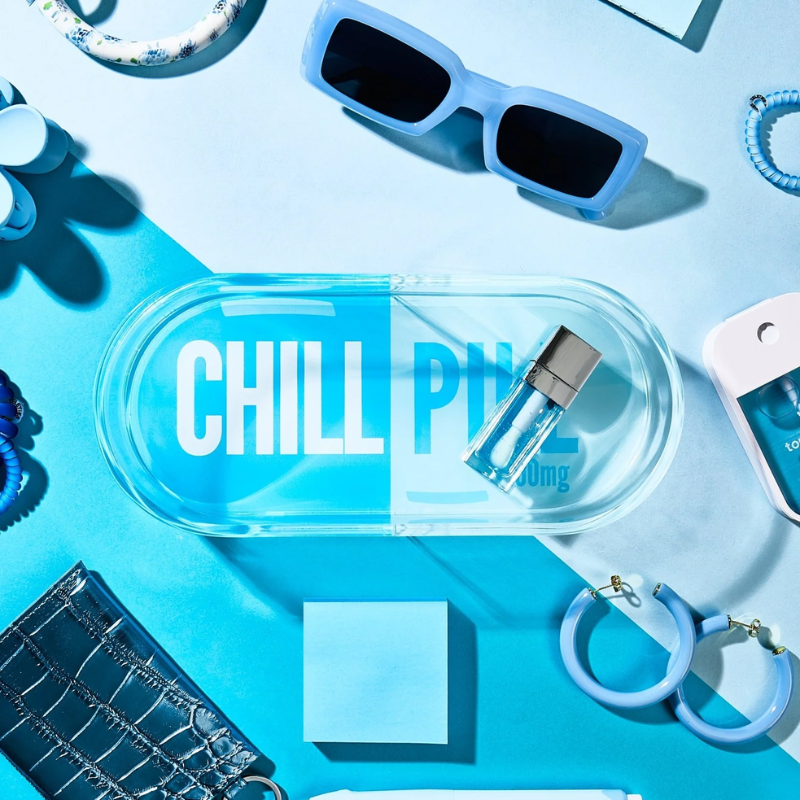 Blue Chill Pill Tray