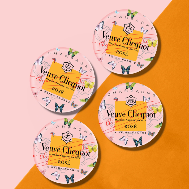 Set of 4 Rose Butterfly Coasters