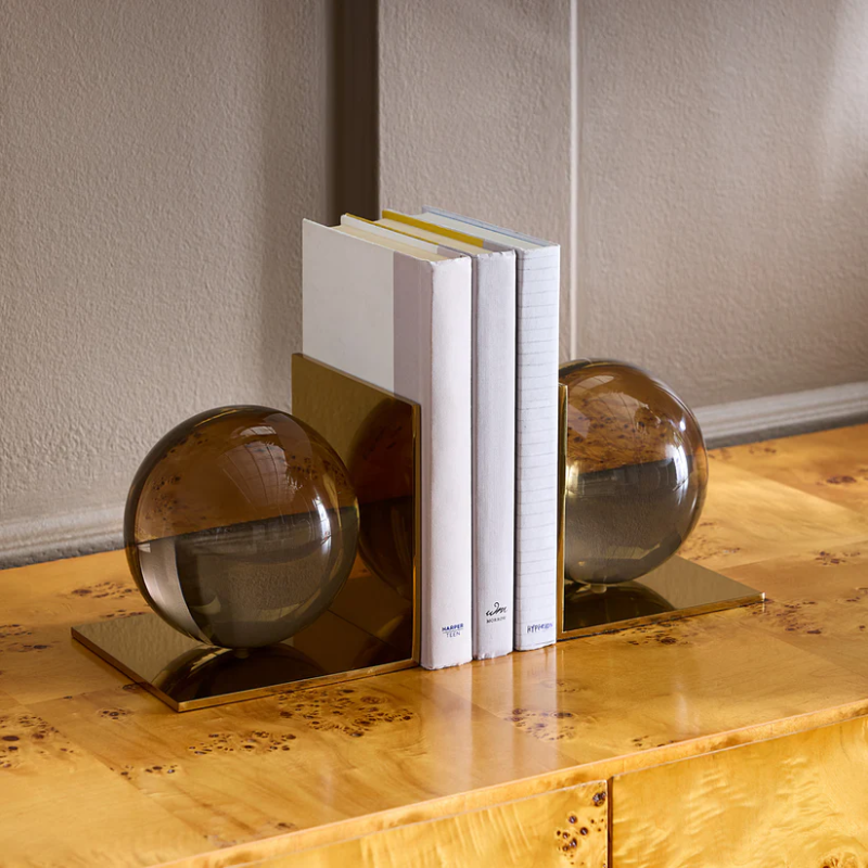 Jonathan Adler Globo Smoke Bookends Set