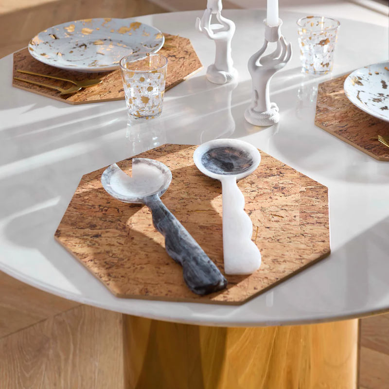 Jonathan Adler Como Black & White Ripple Salad Servers