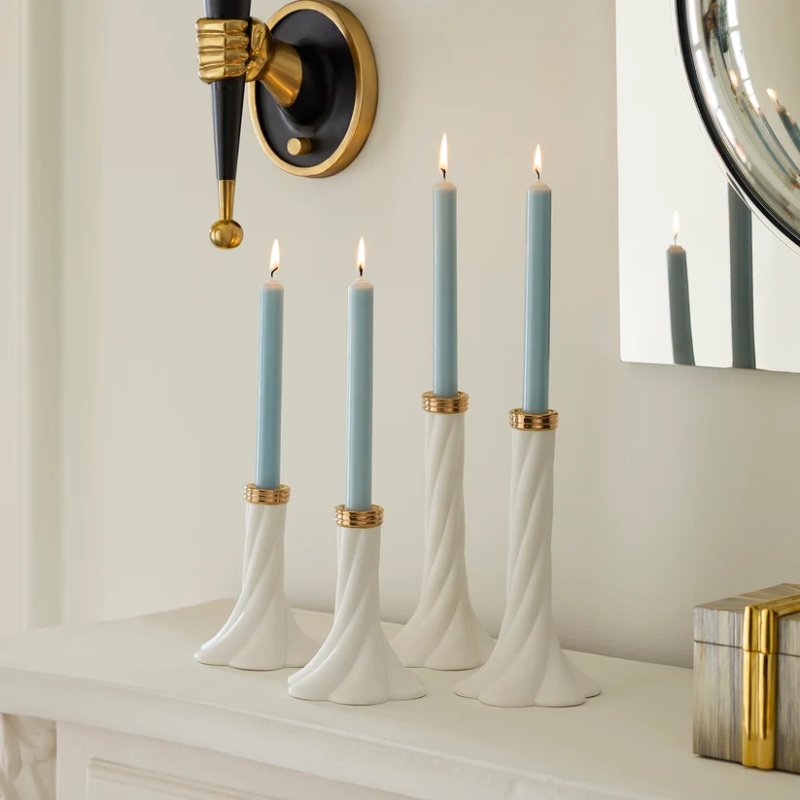 Jonathan Adler Set of 2 Geneva Tall Candle Holder