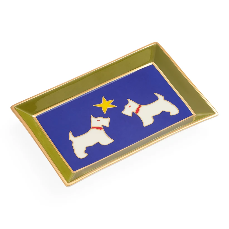 Jonathan Adler Playa Terriers Rectangle Tray
