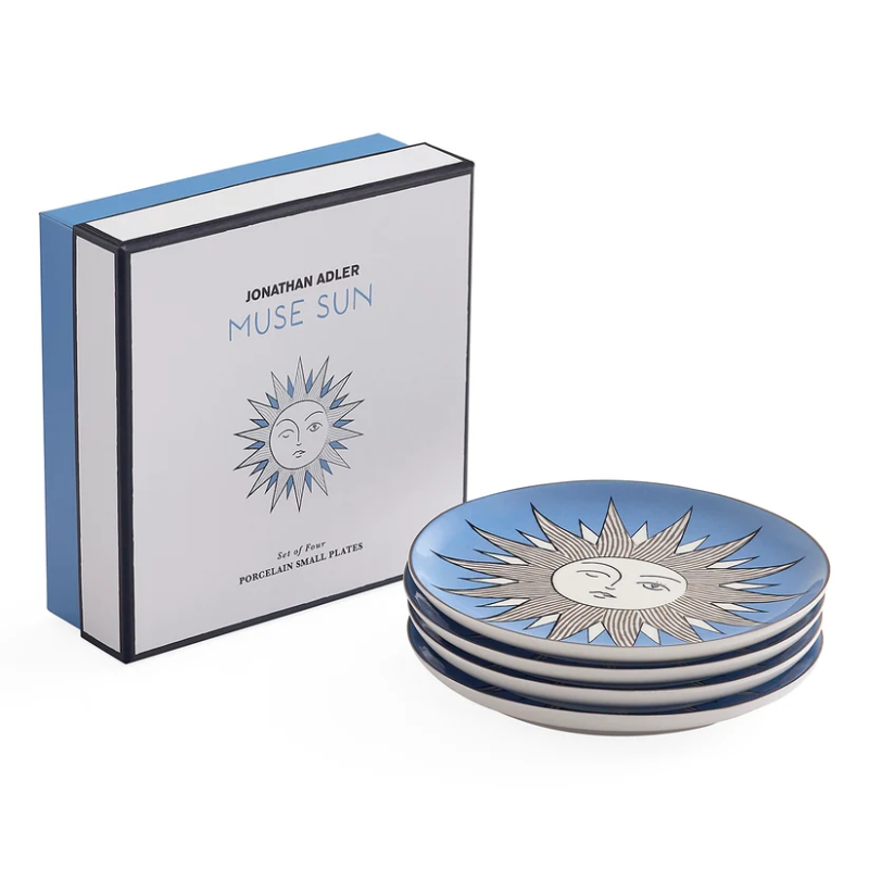 Jonathan Adler Muse Sun Small Set of 4 Plates