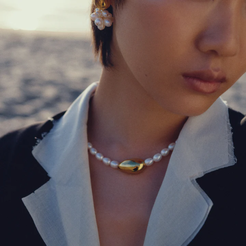 Biko Gold Tasia Pearl Collar