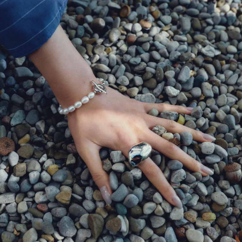 Biko Silver Tasia Pearl Bracelet - Boutique Marie Dumas