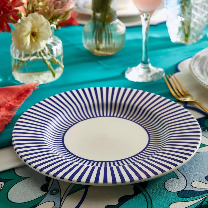 Assiette à salade Steccato italienne bleue Spode